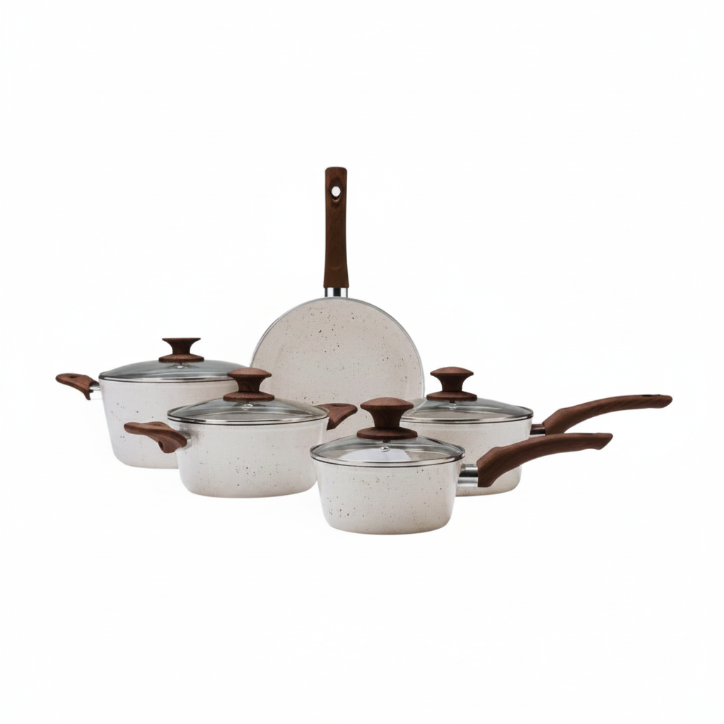 Conjunto De Panelas Fundo Triplo Inducao Ceramica 5 Pcs Mimo