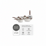 Conjunto De Panelas Fundo Triplo Inducao Ceramica 5 Pcs Mimo